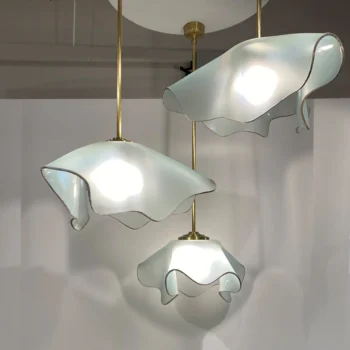 Annieglass Anemone Triple Chandelier
