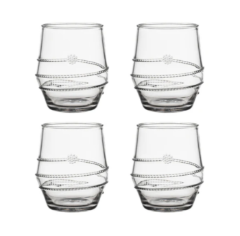 Juliska Amalia Acrylic Small Tumbler - Clear - Set of 4