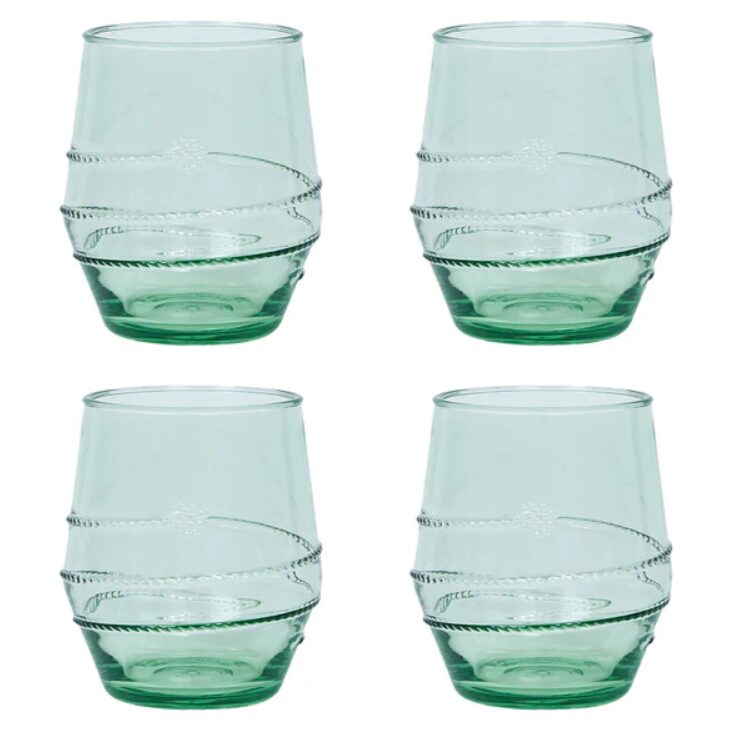 Juliska Amalia Acrylic Small Tumbler - Seagrass - Set of 4