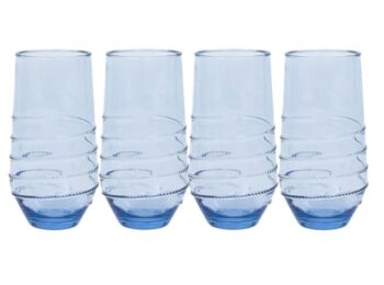 Juliska Amalia Acrylic Large Tumbler - Ocean - Set of 4