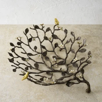 Michael Aram Lovebirds Centerpiece Bowl 18"L x 15.5" W x 4" H