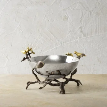Michael Aram Lovebirds Medium Bowl 10"L x 9.5" W x 5.5"H,  9" Dia., 25Oz. - Image 2