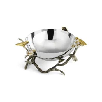 Michael Aram Lovebirds Medium Bowl 10"L x 9.5" W x 5.5"H,  9" Dia., 25Oz.