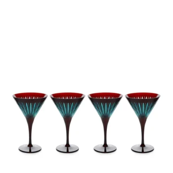 L'Objet Prism Martini Glasses - Bordeaux (Set of 4)