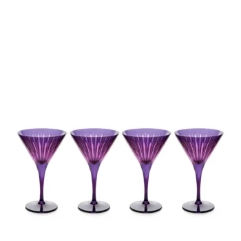 L'Objet Prism Martini Glasses - Purple (Set of 4)