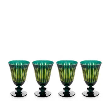 L'Objet Prism Wine Glasses-Green (Set of 4)