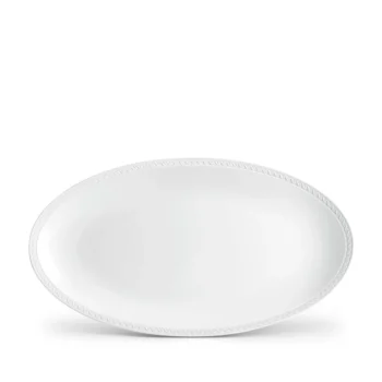 L'Objet Neptune Oval Platter - Large - White 21"L x 12"W
