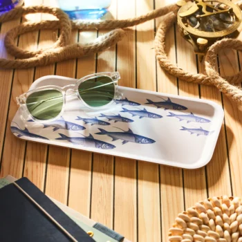 Caskata School of Fish Small Rectangular Birchwood Tray - Image 2