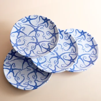 Caskata Starfish Melamine Dinner Plates, Set of 4