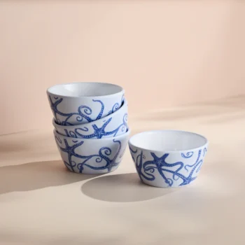 Caskata Starfish Melamine Snack Bowls, Set of 4