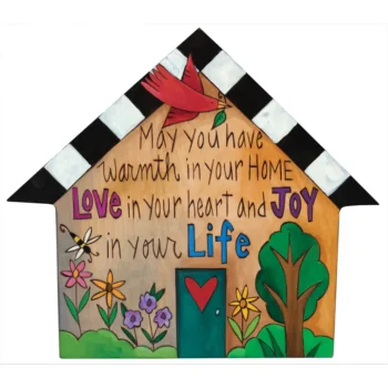 Sticks "A Full House" House Shaped Plaque 13.8 x 12.3 in