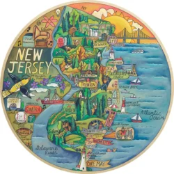 Sticks "the Glorious Garden State" | New Jersey Lazy Susan 18"D