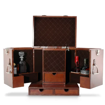 Vagabond House Equestrian Leather Stirrup Handle Bar Case