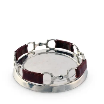 Vagabond House Equestrian Horse Bit Leather Wine Coaster 5.75"W x 1.5"T - Image 2