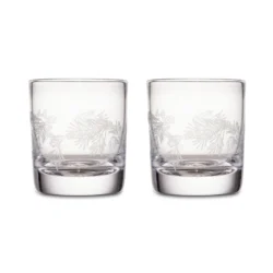 Simon Pearce Engraved Pine Ascutney Double Old-Fashioned, Set Of 2