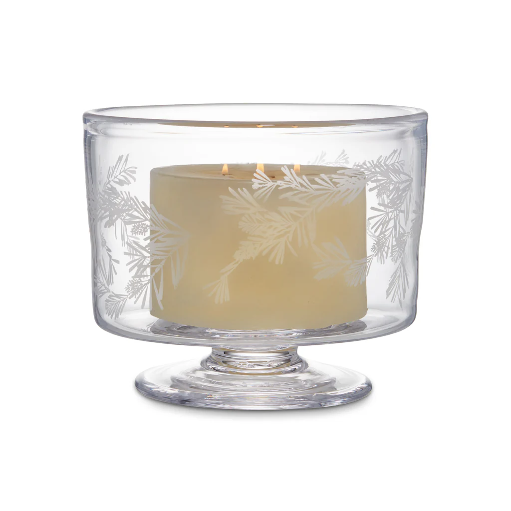 Simon Pearce Engraved Pine Nantucket Low Hurricane