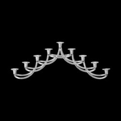 Georg Jensen HARMONY Menorah Mirror polished stainless steel 15.39"L