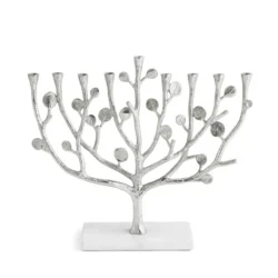 Michael Aram Botanical Leaf Menorah Silver