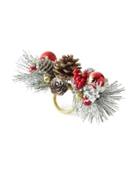 Kim Seybert Christmas Tidings Napkin Ring Set/4 - We have 1 set