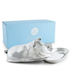 Arthur Court Pig Butter Dish: W: 3.75" H: 3" L: 7.5"